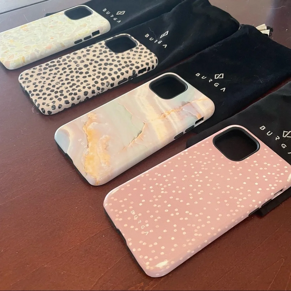 Four pack of BURGA iPhone 12 cases